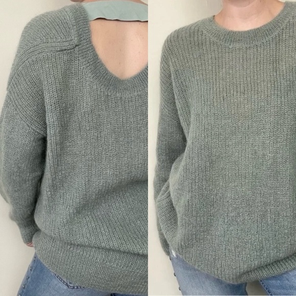 COS Mohair & Wool Blend Crewneck Sweater Ribbon Back Detail - Picture 8 of 8